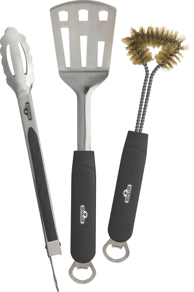 Napoleon 3 Piece Stainless Steel BBQ Toolset 70024 3 Napoleon 3 Piece Stainless Steel BBQ Toolset 70024
