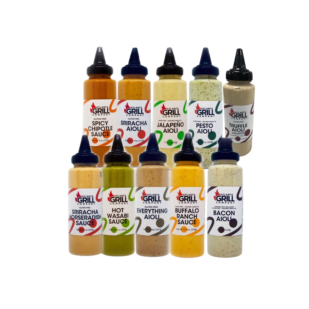 Atlanta Grill Company: Squeeze Bottle Sauce Set (10 Sauces) 3 Atlanta Grill Company: Squeeze Bottle Sauce Set (10 Sauces)