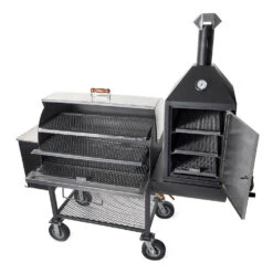 Maverick 2000 Pellet Grill W/ Upright Smoke Box -PitMaster Shop maverick 2000 grill open out