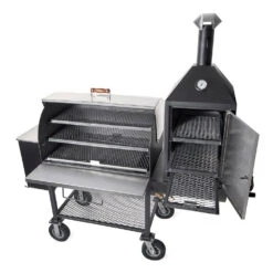 Maverick 2000 Pellet Grill W/ Upright Smoke Box -PitMaster Shop maverick 2000 grill open side out